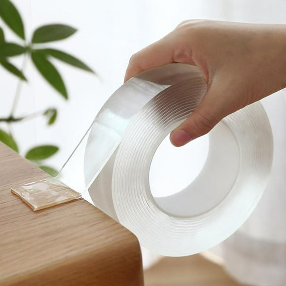 ✅5M Nano Magic Tape Ruban Adhésif Sans Trace Anti-Slip Invisible Gel Double-Face